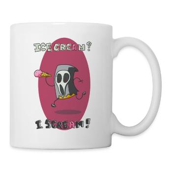 Icecream? I scream! - Mug - white - Right