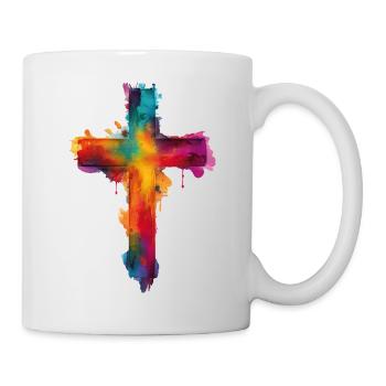 Kreuz Christentum Christ Religion Jesus - Tasse - Weiß - Rechts