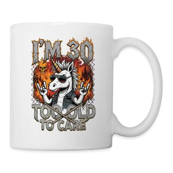 30th Birthday Unicorn Glitter Cute Gift - Mug - white - Right