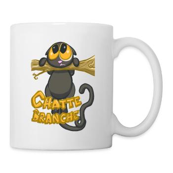 chatte branche ? - Mug blanc - blanc - Droite