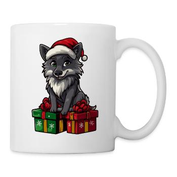 Cadeaux de Noël du Loup - Mug blanc - blanc - Droite