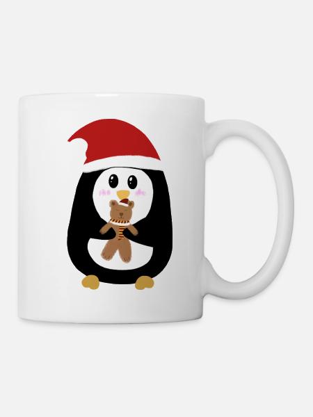 Le petit pingouin de Noël - Mug blanc - blanc
