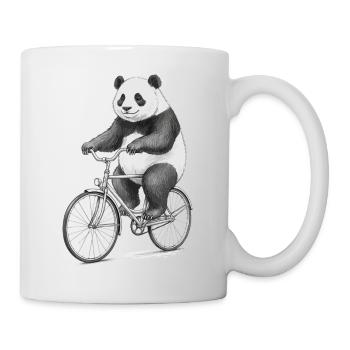 Panda à vélo - Mug blanc - blanc - Droite