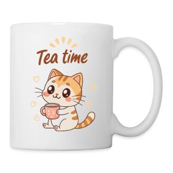 Cute Cat Tea Time Sweetness Cozy - Mug - white - Right