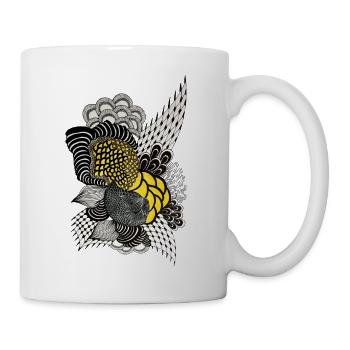 Colored Feather Blossom Illustration - Mug - white - Right