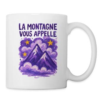 La montagne vous appelle ! Ski / Alpinisme - Mug blanc - blanc - Droite
