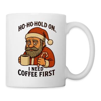 Christmas Santa Coffee First - Mug - white - Right