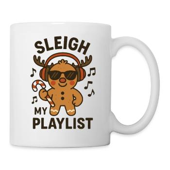 Sleigh My Playlist Gingerbread DJ - Mug - white - Right