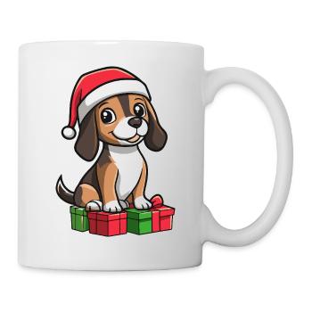 Beagle Hund Weihnachten Geschenke - Tasse - Weiß - Rechts
