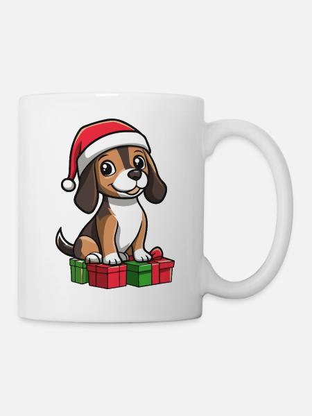 Beagle Hund Weihnachten Geschenke - Tasse - Weiß