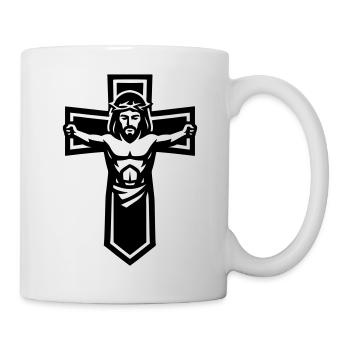 Symbole de la Croix de Jésus chrétien - Mug blanc - blanc - Droite