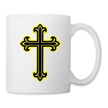 Symbole de croix chrétien - Mug blanc - blanc - Droite
