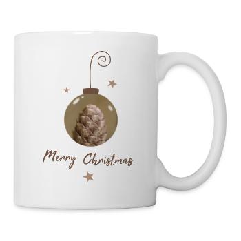Bal de Noël avec décoration de Noël en cône - Mug blanc - blanc - Droite
