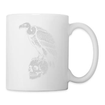 vulture sitting on the skull - Mug - white - Right