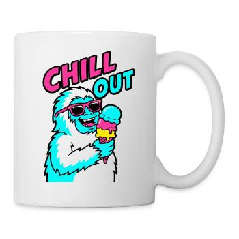 Chill Out Yeti - Tasse - Weiß - Rechts
