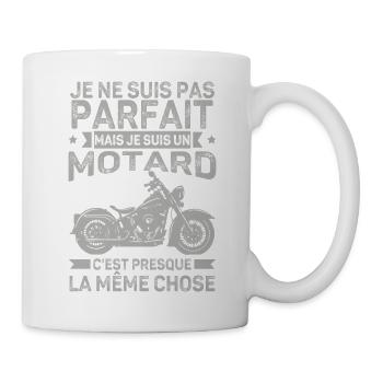 Motard Pas Parfait Humour Moto - Mug blanc - blanc - Droite