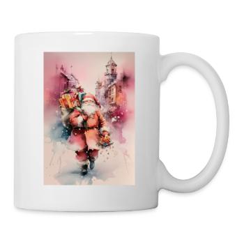 Urban Watercolor Santa and Gifts - Mug - white - Right