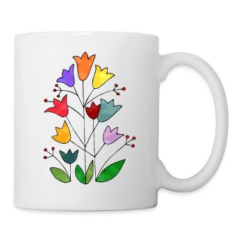 Fleur - Mug blanc - blanc - Droite