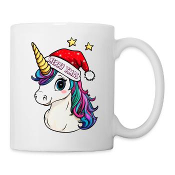 Noël des licornes / Joyeux Noël - Mug blanc - blanc - Droite