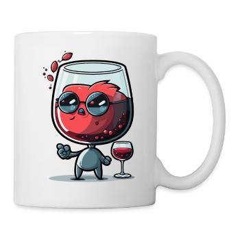 Weinheld mit Sonnenbrille - Tasse - Weiß - Rechts