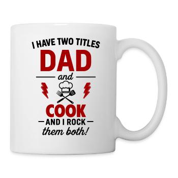 Dad And Chef Two Titles Dun Dad And Chef Dun Gift Drôle - Mug blanc - blanc - Droite