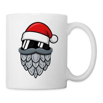 Cooler Santa Claus mit Hopfen-Bart und Brille  - Tasse - Weiß - Rechts