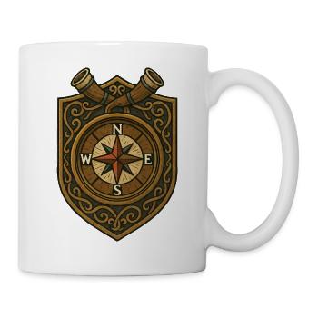 Wikinger Kompass Wappen - Tasse - Weiß - Rechts