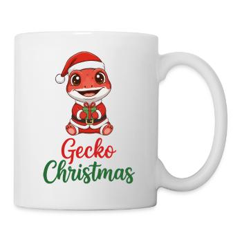 Gecko Christmas Santa Gift - Mug - white - Right