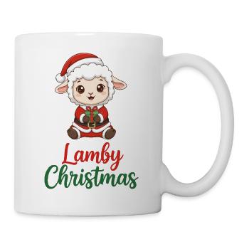 Lamby Christmas: Adorable Santa Lamb - Mug - white - Right