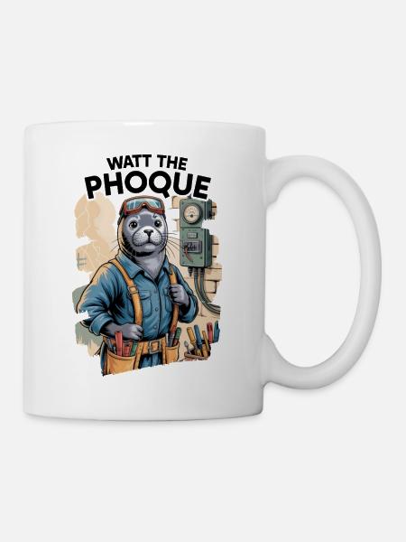 Humor-Geschenk für Elektriker-Siegelhandwerker - Tasse - Weiß