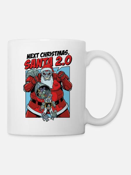 Santa 2.0 Cyborg - Tasse - Weiß