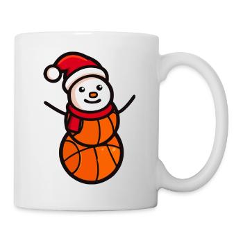 Basketball Snowman Sports de Noël - Mug blanc - blanc - Droite