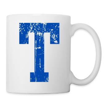 Buchstabe t Sport Retro - Tasse - Weiß - Rechts