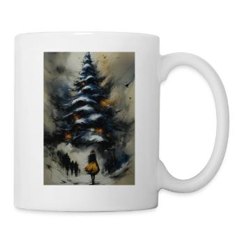 Winter path under the tree - Mug - white - Right