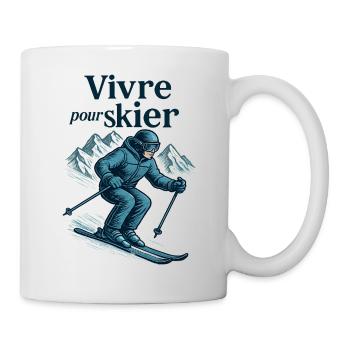 Live to Ski, Ski to Live - Mug - white - Right