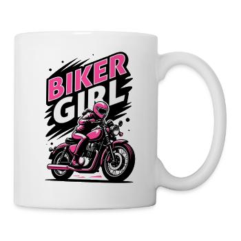 Biker Girl Motorcycle Queen - Mug - white - Right