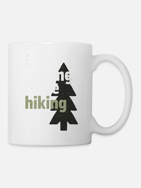 Weniger reden, mehr Wandern - Tasse - Weiß