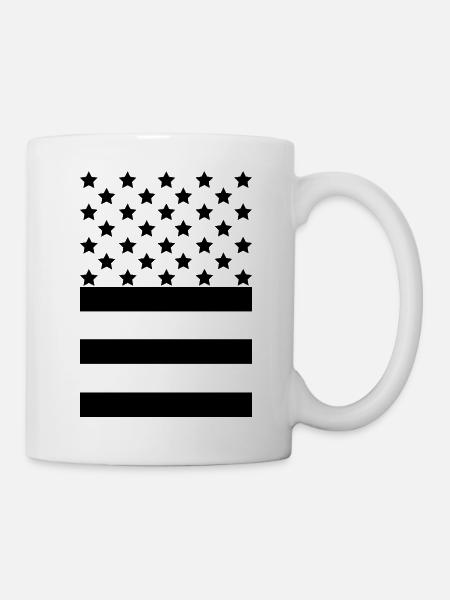 Black Flag – Stars & Stripes Design - Tasse - Weiß