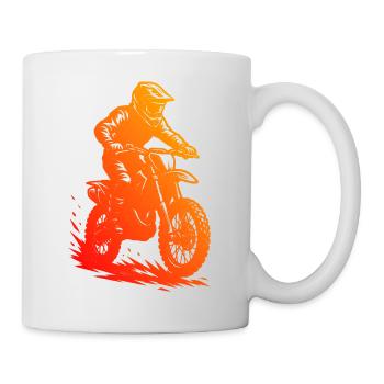 Motocross motif for real enthusiasts - Mug - white - Right