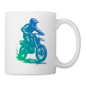 Clear motocross motif for every day - Mug - white - Right