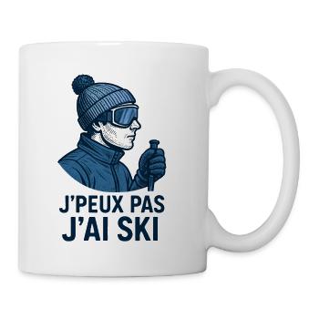 I can't I ski - Mug - white - Right