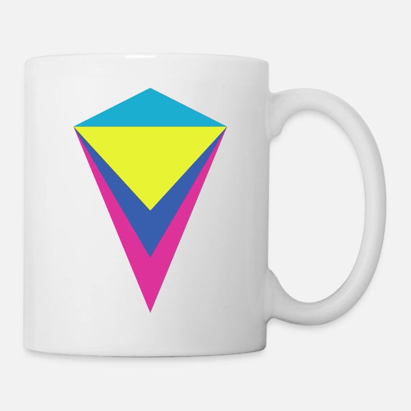 Diamant néon multi-couches - Mug blanc - blanc