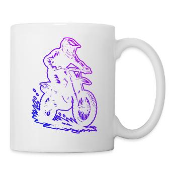 Conception compacte du motocross - Mug blanc - blanc - Droite