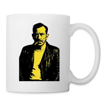 John Steinbeck Noir Rebel Portrait - Mug - white - Right