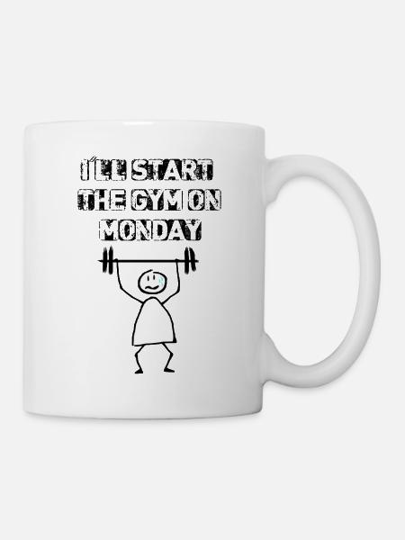 I’ll start the gym on Monday - Mug - white