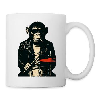 Chimp Rebel Drummer - Mug - white - Right