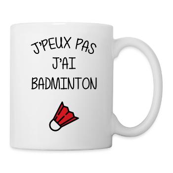 I can't I have Badminton - Mug - white - Right