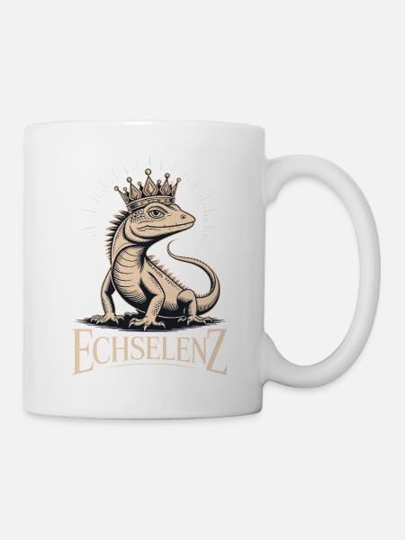 Echselenz Lustige Echse - Tasse - Weiß