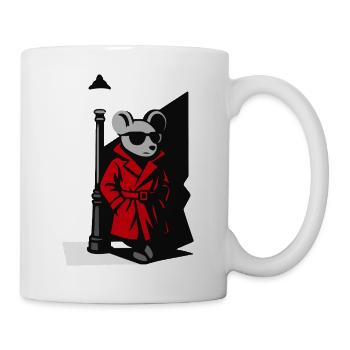 Detective Mouse in Trench Coat Noir Style - Mug - white - Right