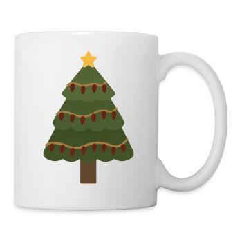 Cozy Christmas Tree with Garland Lights - Mug - white - Right
